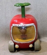 1995 Tomy Richard Scarry Lowly Worm Red Apple Car Busytown Push & Go Vtg Toy