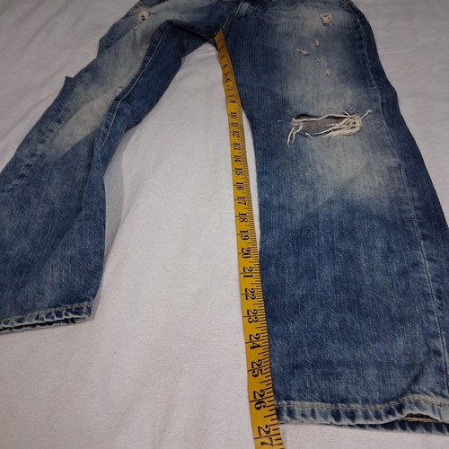 Ralph Lauren Denim & Supply Sz 27 (30x26.5) Med Wash Distressed Boyfriend Jeans - Picture 3 of 12