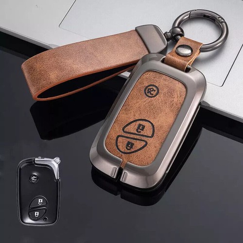 1Pc Zinc Alloy Leather Car Key Fob Case Cover For Lexus CT200h ES350 IS250 RX350 - Picture 10 of 11