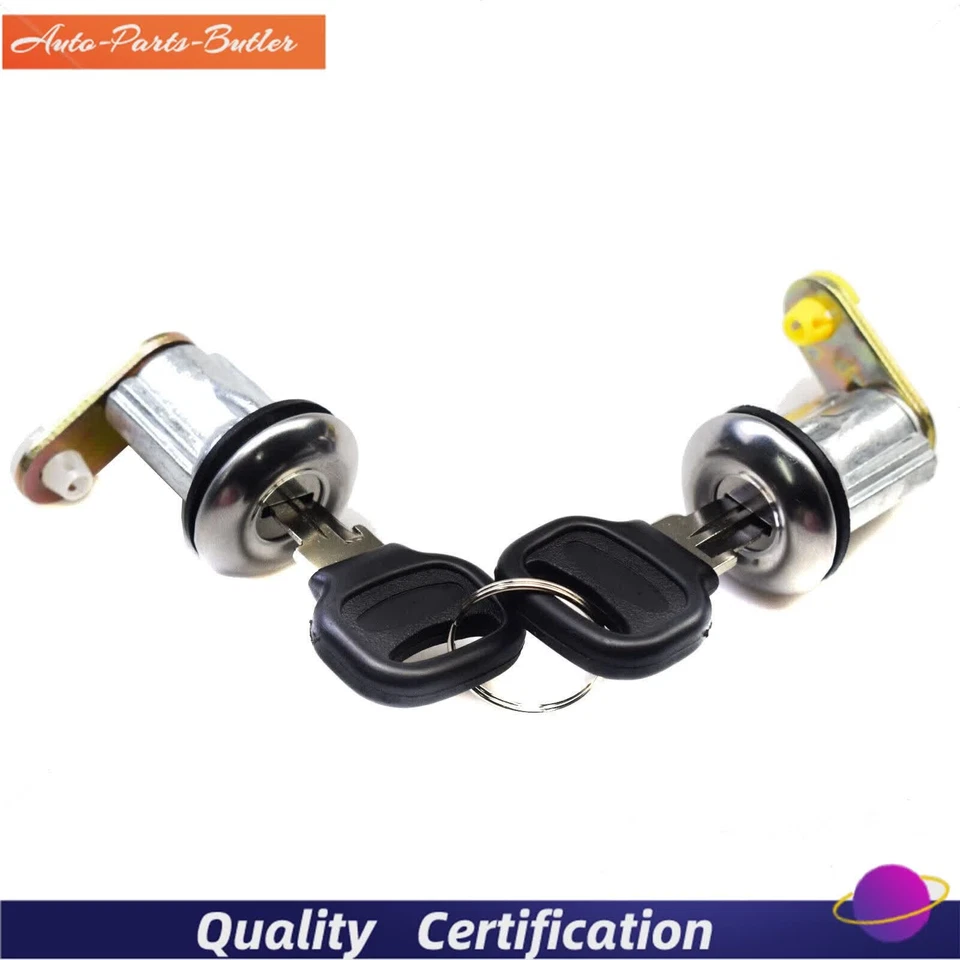 Juego de 2 cerraduras de puerta con llaves para Mazda 626 RX-7 B2200 B2600 Ford Festiva DHSMZ001 Foto 4 de 4