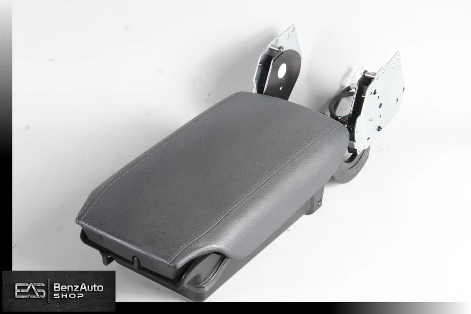 00-06 Mercedes W215 CL55 CL500 AMG consola central reposabrazos tapa cuero negro OEM Foto 4 de 4