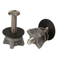 Stainless Steel Toilet Seat Screws Black Pack Includes Washers 2 Screws