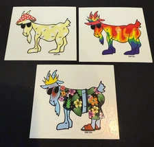 🐐 GOAT USA Stickers Mushroom, Vacation and Rainbow  LOT   🐐 Brand New