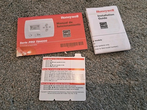 Honeywell Pro4000 Programmable Thermostat TH4110D1007 - Imagen 5 de 8