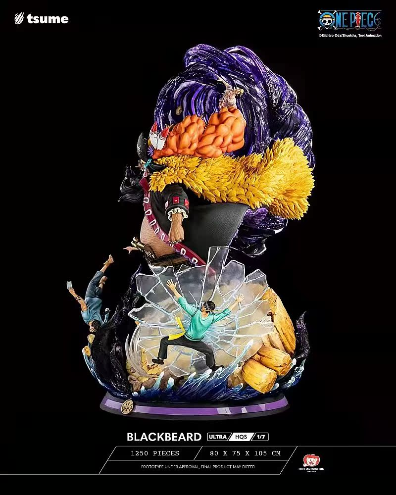 TSUME HQS Blackbeard One Piece Limited Statue Figure 1/7 Model