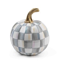 MacKENZIE CHILDS STERLING CHECK MINI PUMPKIN BNIB