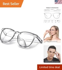 Flexible Lightweight Protective Fashion Goggles with Anti-Fog Coating and Shield