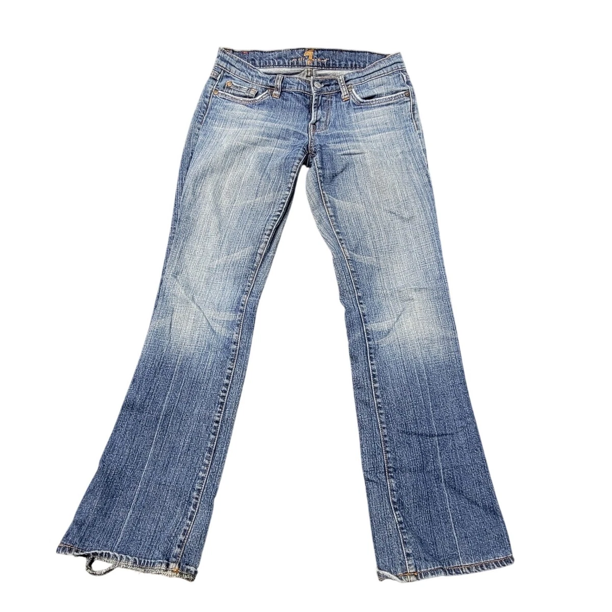 Jeans 7 For All Mankind Taille 27 Occasion Très Bon état - Coupe Flare Dark Wash - Tissu Coton Mélangé