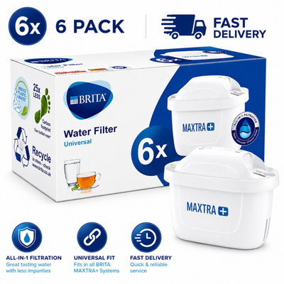 6 Stück Brita Maxtra+ Plus Wasserfilterkanne Ersatzkartuschen Nachfüllpack Neu
