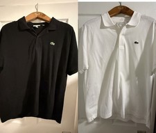 Lacoste Mens  Solid Short Sleeve Collared Pol...