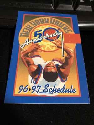 1996-97 New York Knicks Basketball Pocket Schedule Bud ...