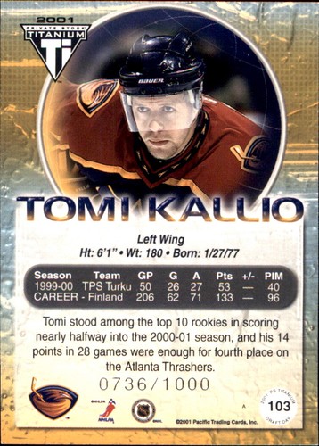 2000-01 Pacific diverses marques LNH 🥅À VOUS DE CHOISIR 🏒 Minis parallèles INSERTS RCs SPs - Photo 134 sur 196