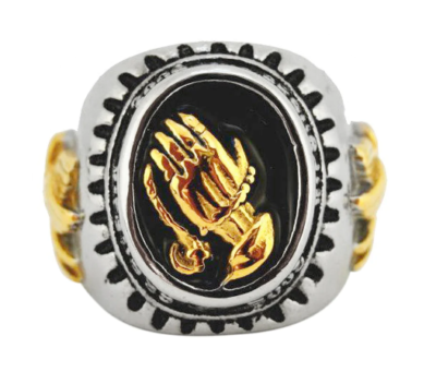 Religious Stainless-Steel Praying Hands Ring 199