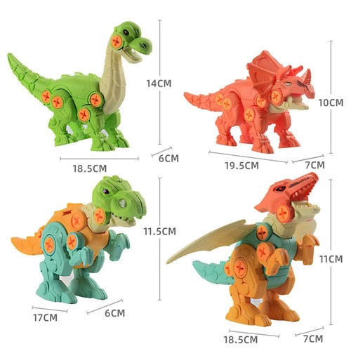 4 Piezas Juguetes de Dinosaurios para NiñOs Desmontar Dinosaurios con Herra N7W3 - Imagen 5 de 10