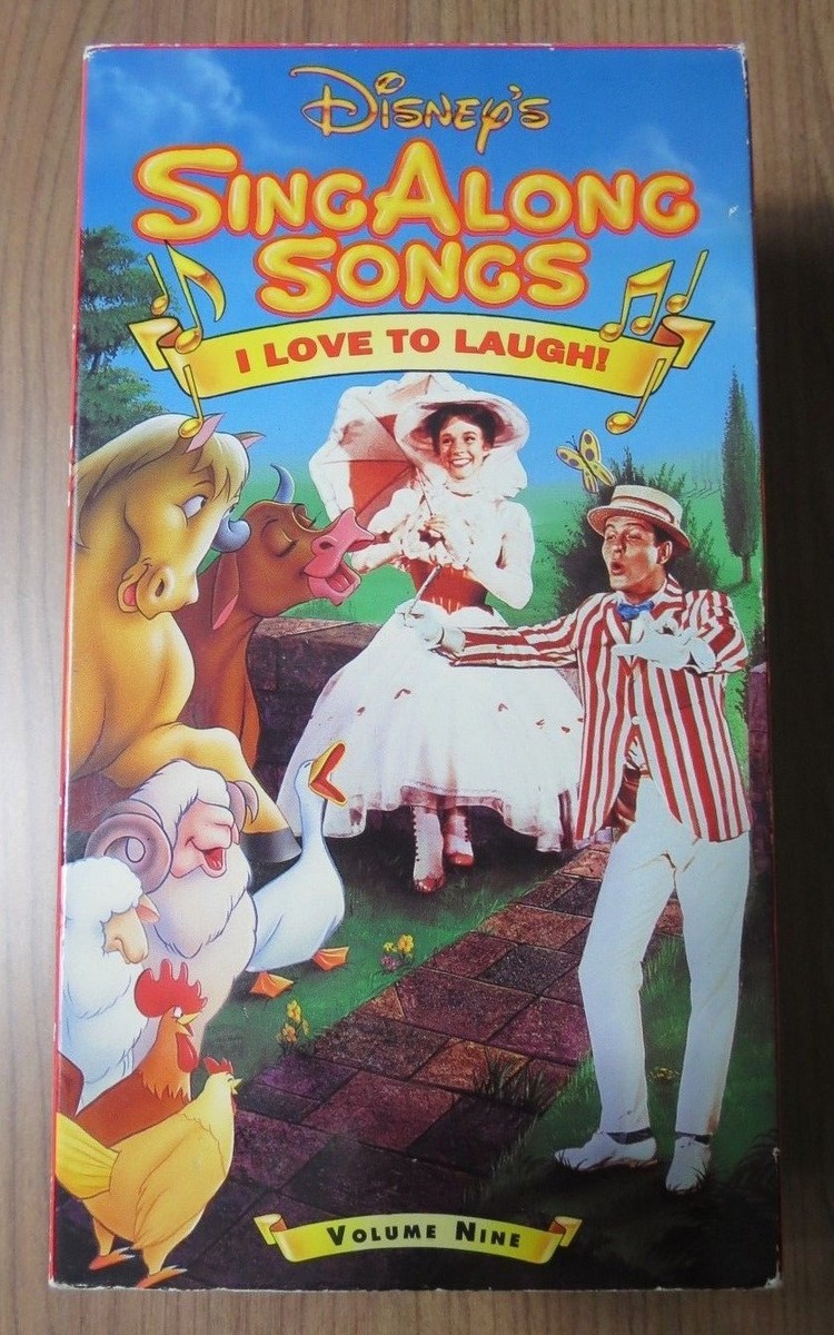 DISNEY'S ~ SING ALONG SONGS ~ I LOVE TO LAUGH ~ VHS ~ VOL