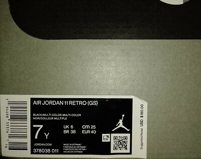 jordan retro 11 black multi multi