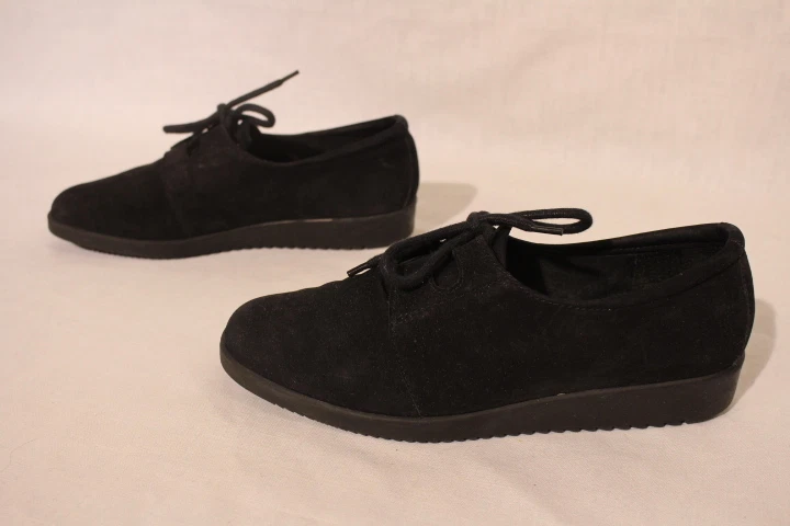 Zapatos con cordones para mujer SPA-NINE WEST de cuero negro "Hardwick" 9N (B33) Foto 3 de 4