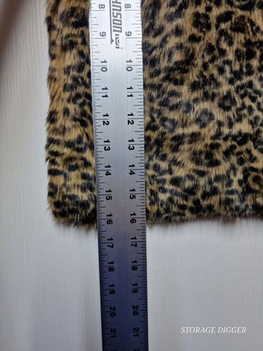 Cherokee Girl's Leopard Print Sleeveless Vest Faux Fur Lined Size S (6-7) - Picture 7 of 11