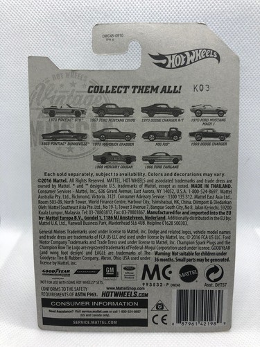 Hot Wheels 2016 MIG RIG Vintage American Muscle Series Truck 7/10 - Picture 3 of 3