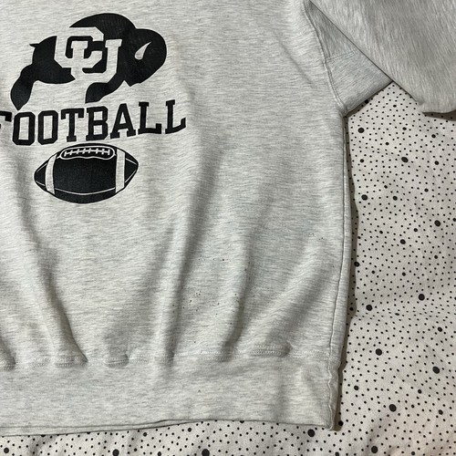 Vintage 90s Colorado Buffaloes Buffs CU Sweatshirt Crewneck XL Heavyweight Grey - Picture 4 of 11