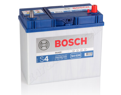 BOSCH 45 Ah Autobatterie S4 020 12V 45Ah Batterie ETN 545155033 NEU