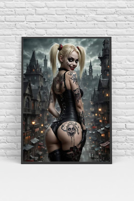 Sexy Harley Quinn Joker Batman DC Universe Comics Poster Print - No Frame