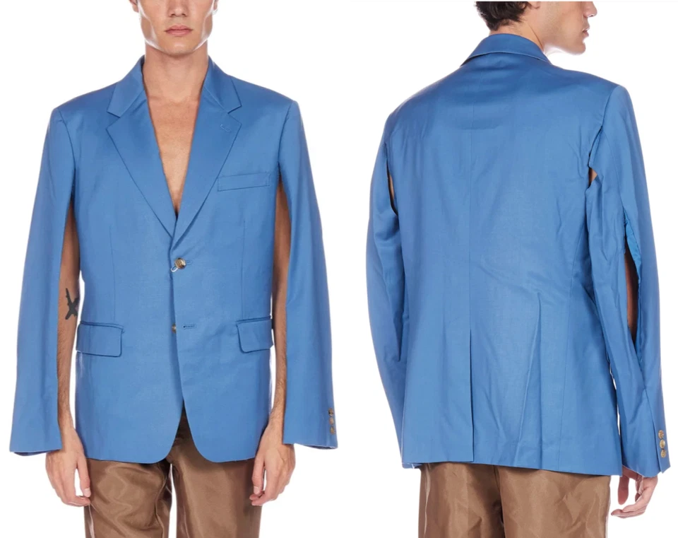 Comme des Garçons Homme Breasted Slit Elbow Blazer Jacke Sakko Jacket Coat M - Bild 1 von 4