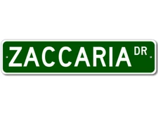Custom Last Name Drive Street Sign ZACCARIA Personalized Aluminum Metal Plaque