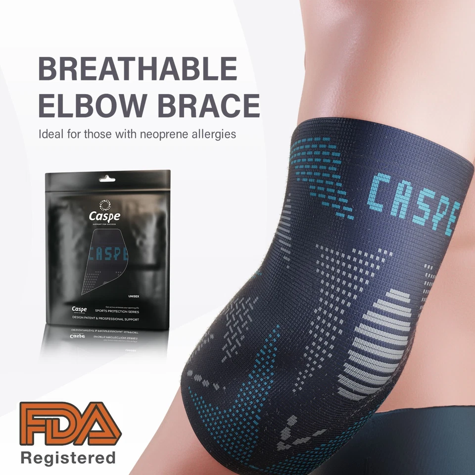 2 Pcs Elbow Brace Compression Support Sleeve Fit Arthritis Tendonitis Joint Pain - Image 2 of 4