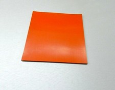 5" Square Silicone Rubber Pad High Temperature Insulation Mat 1/8" Red / Orange