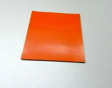 5" Square Silicone Rubber Pad High Temperature Insulation Mat 1/8" Red / Orange