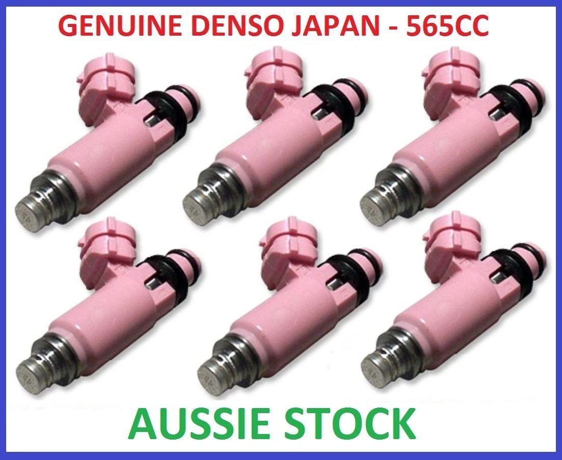 6 STi Pink 550cc 565cc Fuel Injectors for Subaru Mitsubishi Magna