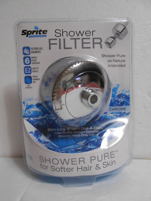 Sprite Showers Shower Filter Model SL2-CM Chrome Slim-Line 2 Dial-A-Date Clean