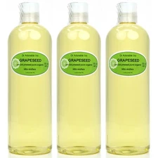 100% PURE GRAPE SEED GRAPESEED CARRIER OIL  2 4 8 12 oz up to gallon FOOD GRADE