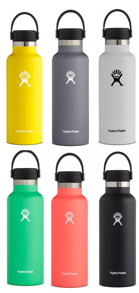  Hydro Flask Water Bottle - Standard Mouth Flex Lid - 18 oz,  Hibiscus : Sports & Outdoors