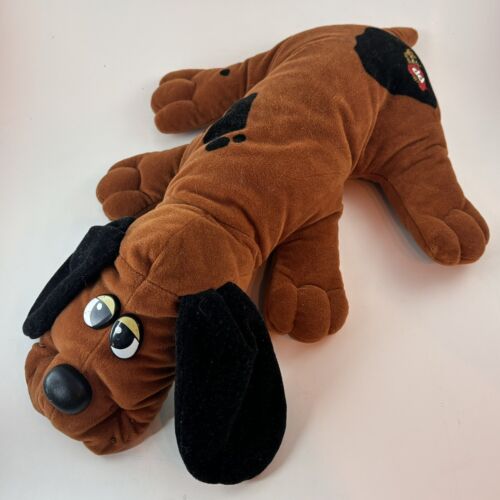 Vintage Pound Puppies Tonka 1985 Brown and Black 18 inch Dog Plush 1980s - Picture 1 of 9