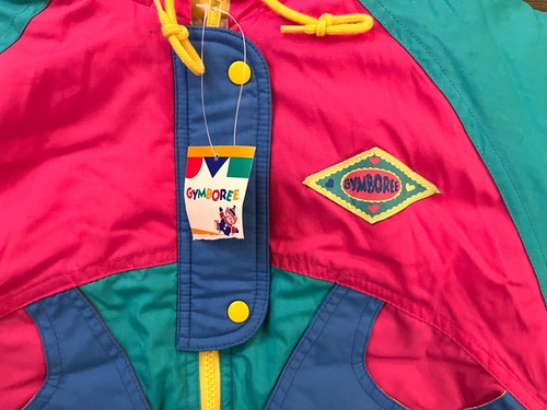 Vintage 80s Gymboree Girls Ski Jacket M 7/8 NWT Colorblock Hooded Coat 18”L 41”W - Picture 2 of 8