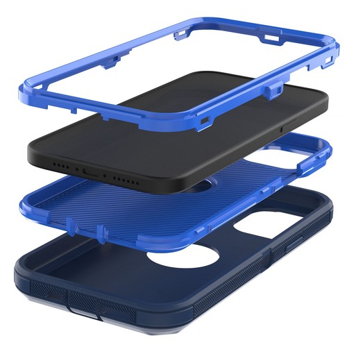 Funda de goma a prueba de golpes 3 en 1 capas para Apple iPhone 15/Pro/Pro Max/15 Plus - Imagen 54 de 85