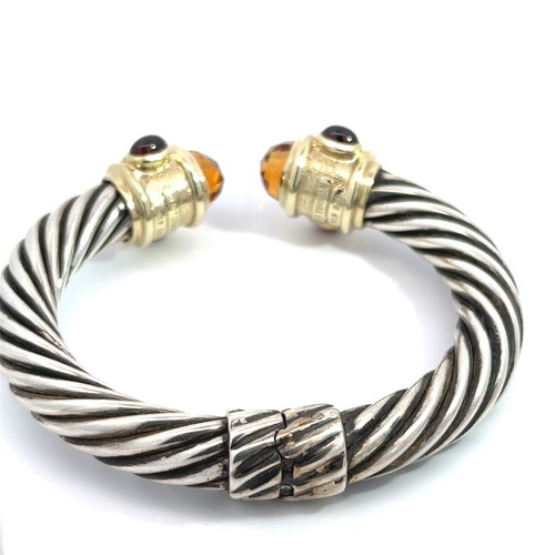 David Yurman Armband Sterlingsilber 14 Karat Gelbgold Renaissance Edelstein 10 mm - Bild 10 von 12