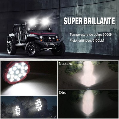 AUXBEAM 7 360-PRO Round LED Work Lights Spot Offroad Driving For Jeep W/ Covers AUXBEAM 7 360-PRO Round LED Work Lights Spot Offroad Driving For Jeep W/ Covers