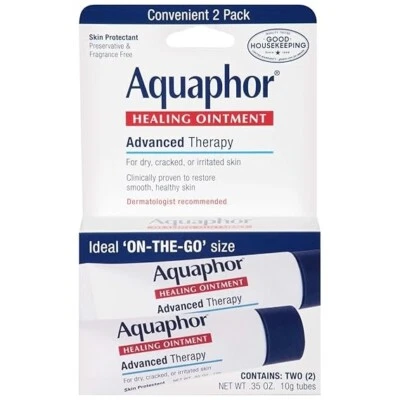 Aquaphor Healing Ointment Advanced Therapy Skin Protectant 0.35oz (10g) - 2 Pack