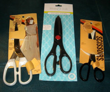 Lot of 3 Brand New Different Types of Stainless Steel Scissors / Shears