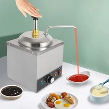 2L Stainless Steel Sauce Warmer with Pump, 650W 110V Adjustable Temperature US