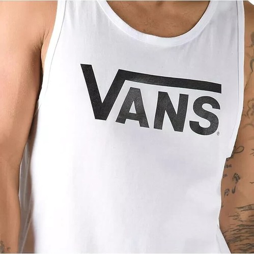 Vans Classic Cotton Tank Top (White/Black) Graphic Sleeveless Tee Small NWT - Picture 2 of 3