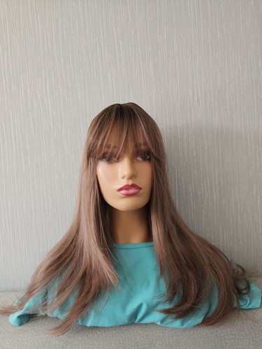 24 Inches Layered Soft Pink And Brown wig - High Quality Hair - Picture 10 of 18