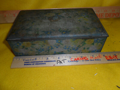 Vintage Tin Button Box  From Early 1900s Donation