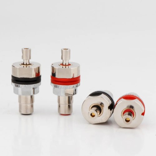 4PCS Copper Rhodium Plated HiFi Audio RCA Female Socket Phono Chassis Connectors - Bild 3 von 8