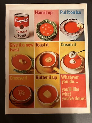 Campbell's Tomato Soup Vtg 1965 You'll Like What You've Done!