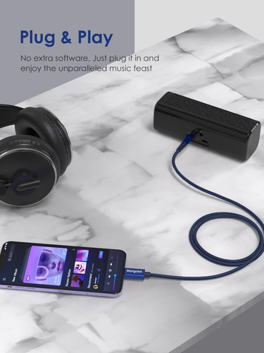 USB C to 3.5mm Audio Aux Jack Cable, USB C Aux Cord,Type C to 3.5mm Headphone... - Picture 6 of 7
