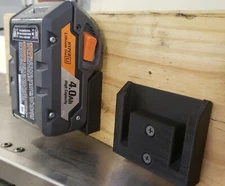 **2 Pack** Ridgid 18V Wall/Under Shelf Battery Holder Mount